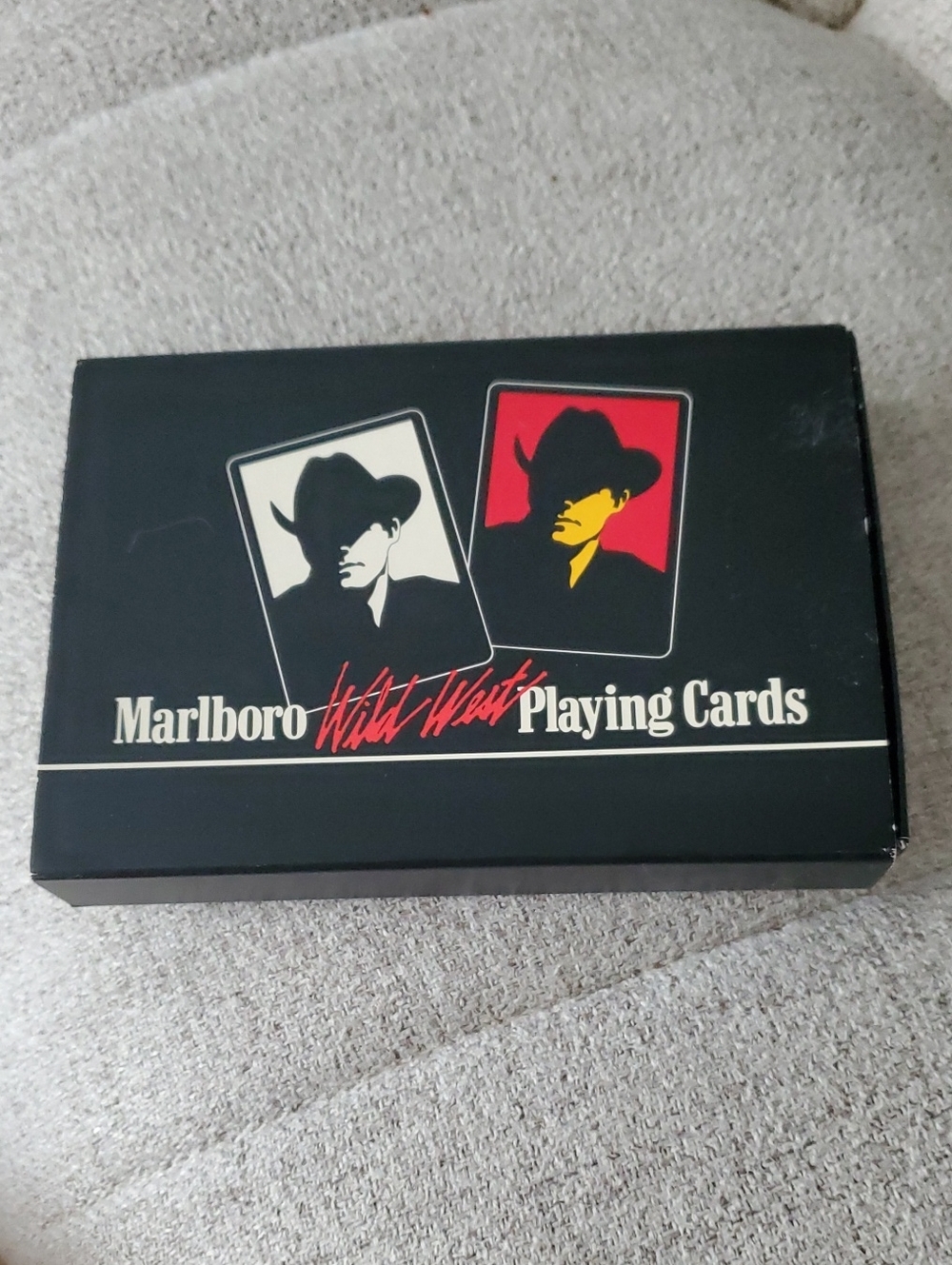 Vintage 1991 Marlboro Wild West Playing Cards - Black, Red, Yellow